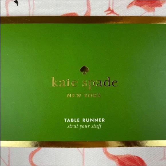 Kate Spade Flamingo Strut Your Stuff Table Runner New! - Picture 3 of 8